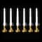 Single Light Window Candles with Remote and Timer - 10" - White - Set of 6